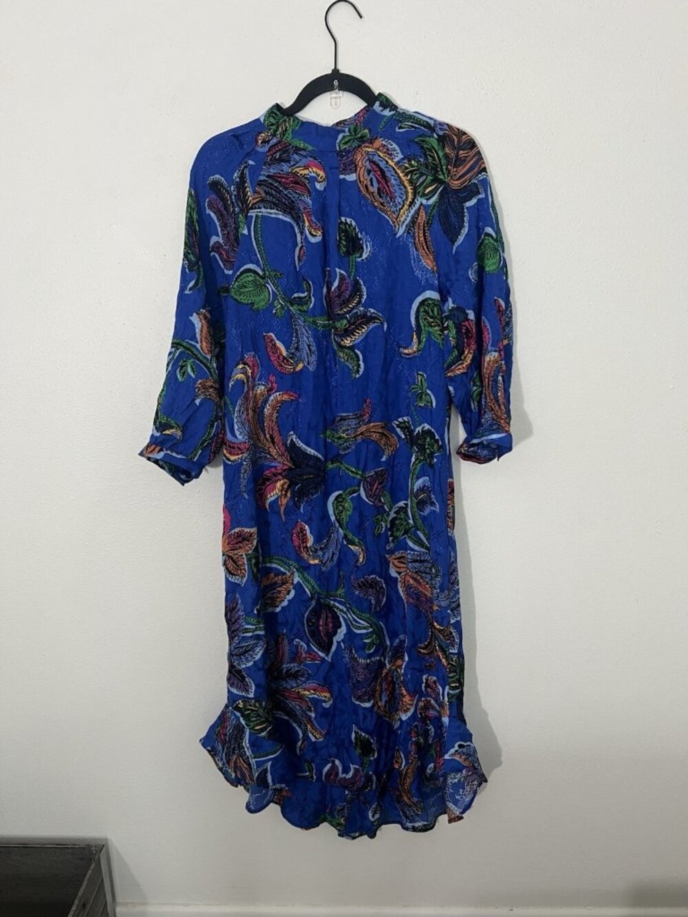Anthropologie Maeve Jessamine Mockneck Maxi Dress In Blue Size Small